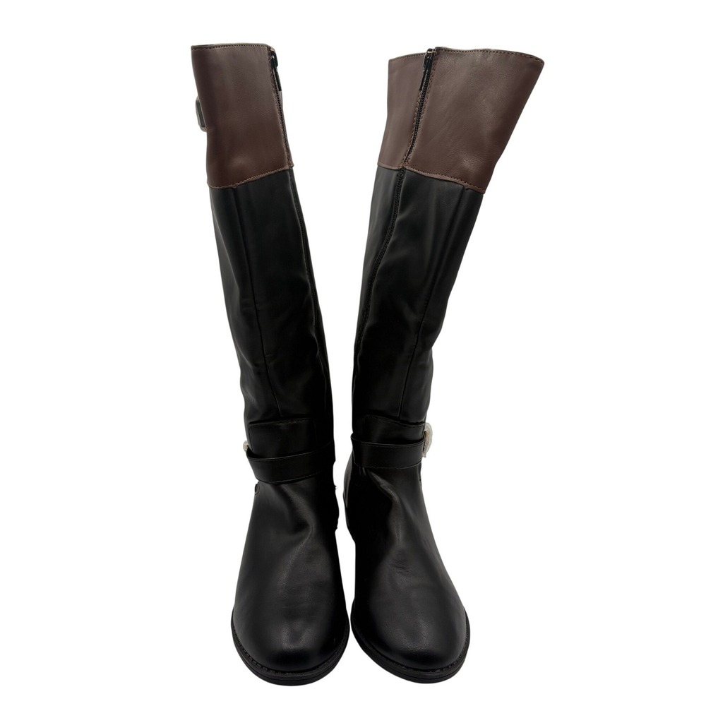 Valerie Stevens Haldon Riding‎ Boots Womens Like New Two-Tone Knee High